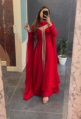 Red Sequence Georgette Myra Set