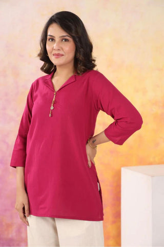 Berry Bloom wine cotton flex embroidered co-ord set ￼